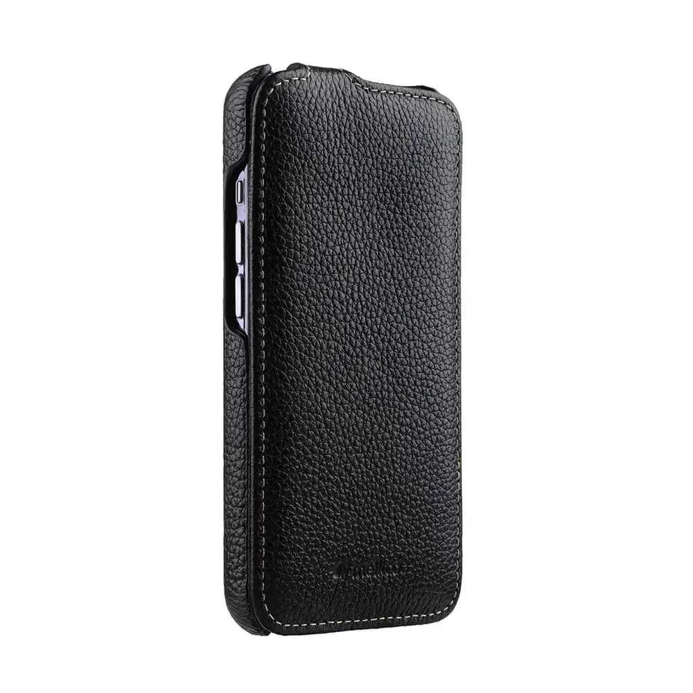 Melkco iPhone 14 Pro Jacka Series Premium Leather Cover - Black - Tashqila Melkco iPhone 14 Pro Jacka Series Premium Leather Cover - Black - Tashqila